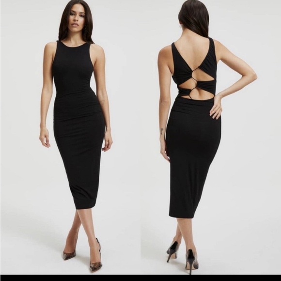 Good American Dresses & Skirts - Good American Black Bodycon Midi Dress